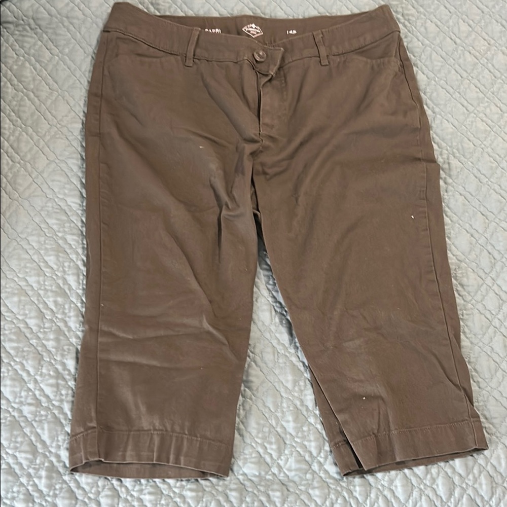 St. John's Bay Dark Brown Capri Pants